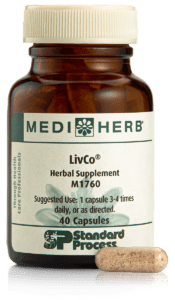 MediHerb LivCo herbal supplement with schisandra and rosemary recommended by Dr. Brian Klepzig.