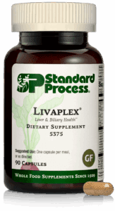 Standard Process Betacol supplement for healthy bile production recommended by Dr. Klepzig.